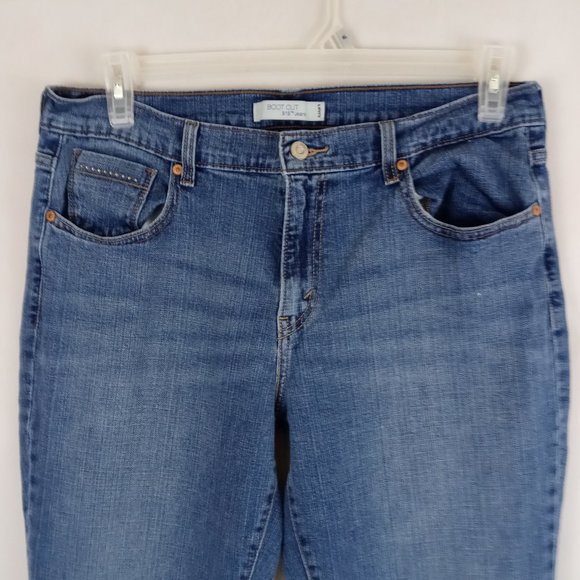 Levi's 515 Bootcut Beaded Distressed Jeans Sz 12M - Picture 6 of 13